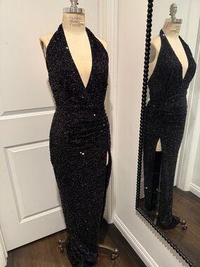 formal.wear dresses Long Formal Dress with Short Puff Sleeves